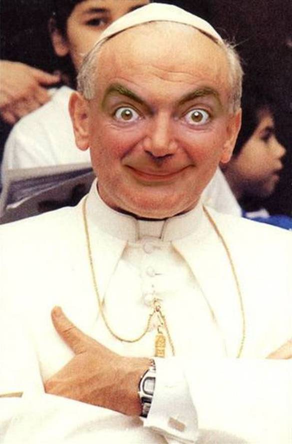 Imagem engraçada Mr. Bean Católico no iPiadas