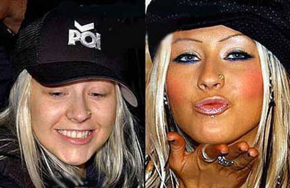 Christina Aguilera e a maquiagem