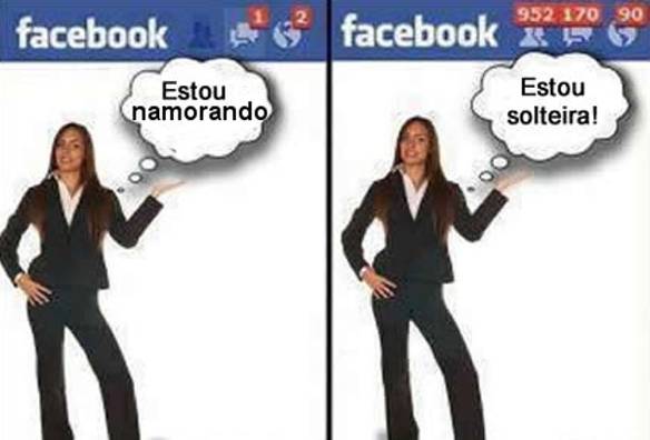 Imagem engraçada Solteira no Facebook no iPiadas