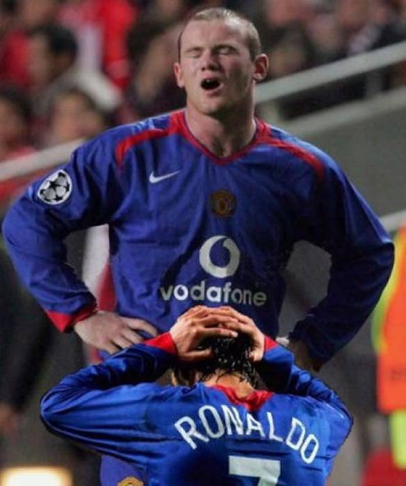 Imagem engraçada Rooney e Cristiano Ronaldo no iPiadas