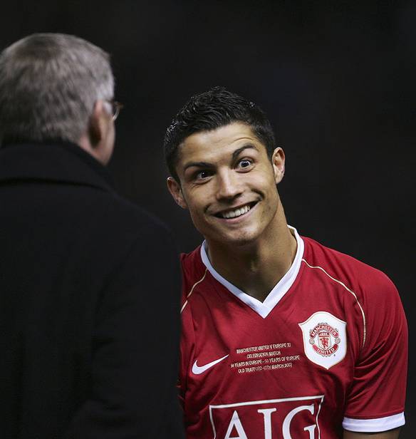 Imagem engraçada Cristiano Ronaldo Feliz no iPiadas