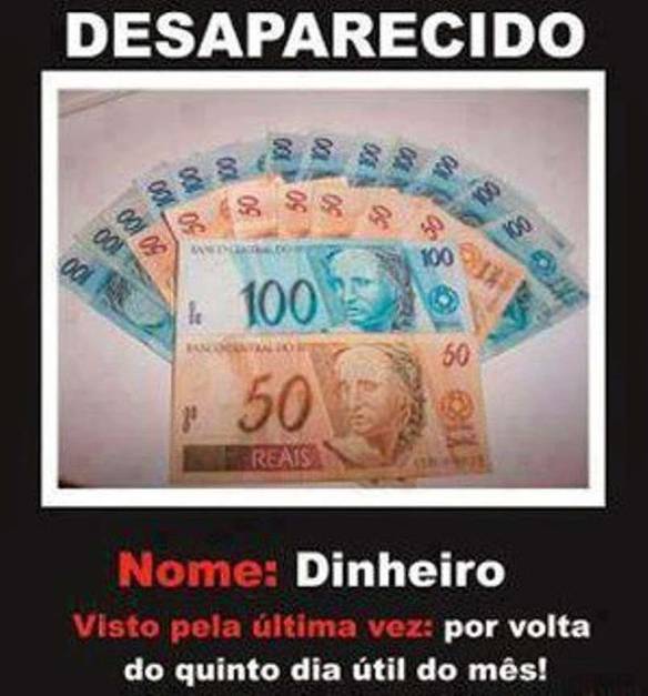 Imagem engraçada Desaparecido Desde o Quinto Dia Útil