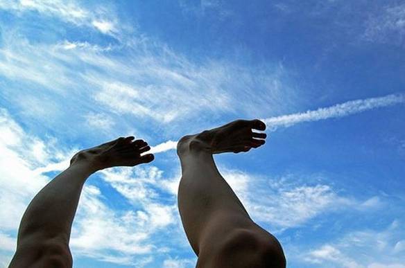 Imagem engraçada Caminhando no Céu no iPiadas