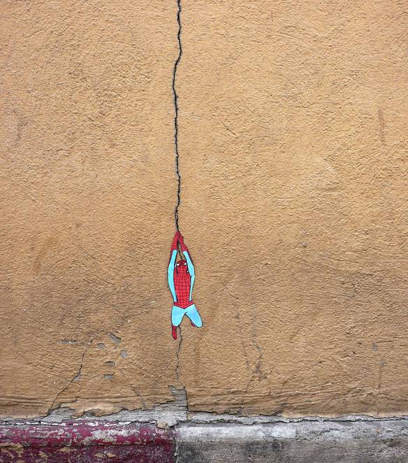Imagem engraçada Homem Aranha e Sua Teia no iPiadas