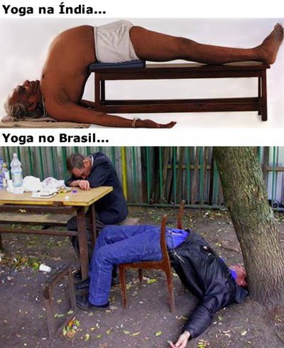 Imagem engraçada Yoga no Brasil no iPiadas