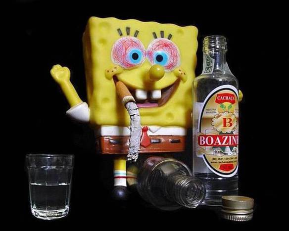 Imagem engraçada Bob Esponja Viciado no iPiadas