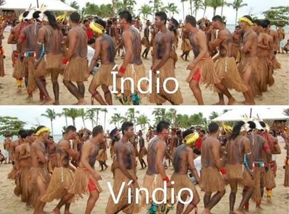 Imagem engraçada Vai e Vem Indígena no iPiadas