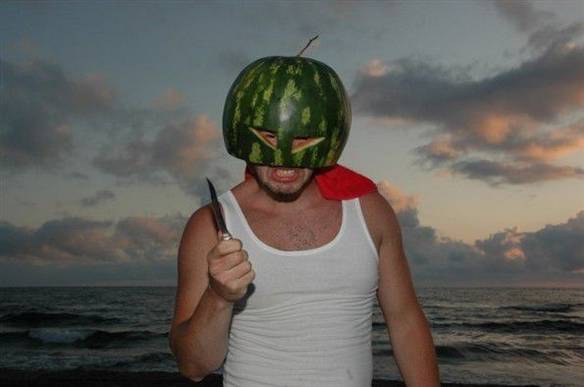 Imagem engraçada Homem Melancia no iPiadas
