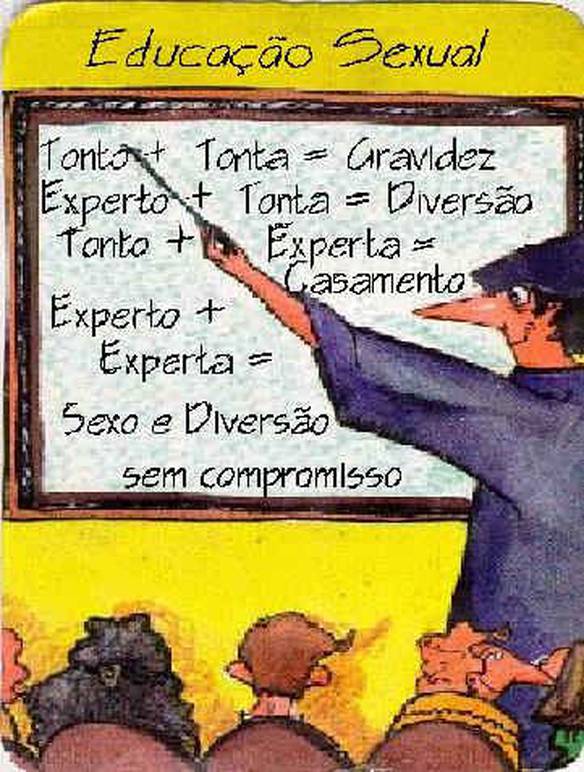 Imagem engraçada Aula de Educação Sexual no iPiadas