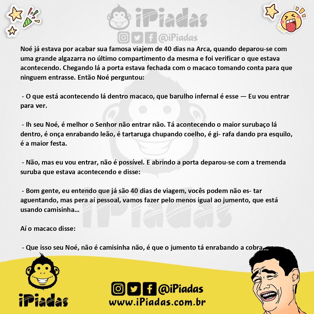 Ilustração da piada A arca de Noé no iPiadas