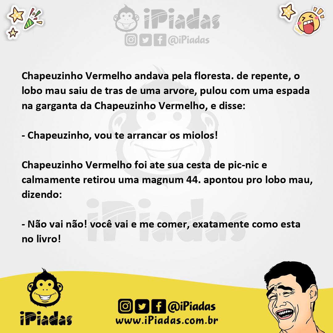 Ilustração da piada A comida da Chapeuzinho Vermelho no iPiadas