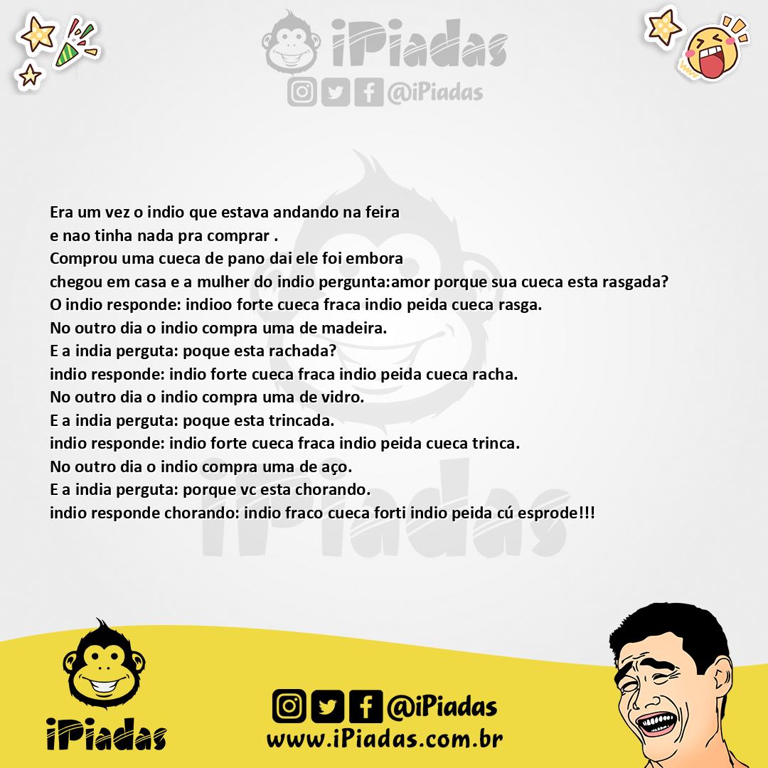 Ilustração da piada A CUECA DO INDIO no iPiadas