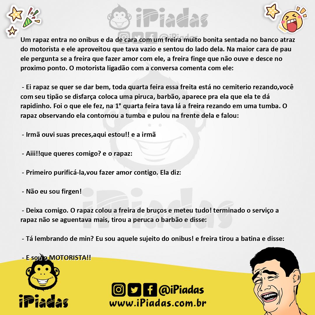 Ilustração da piada A freira no iPiadas