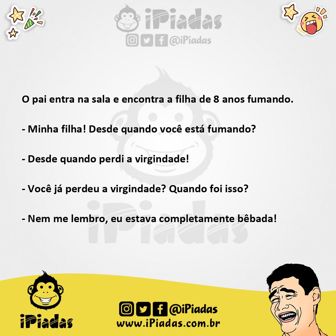 Ilustração da piada A Menina Precoce no iPiadas