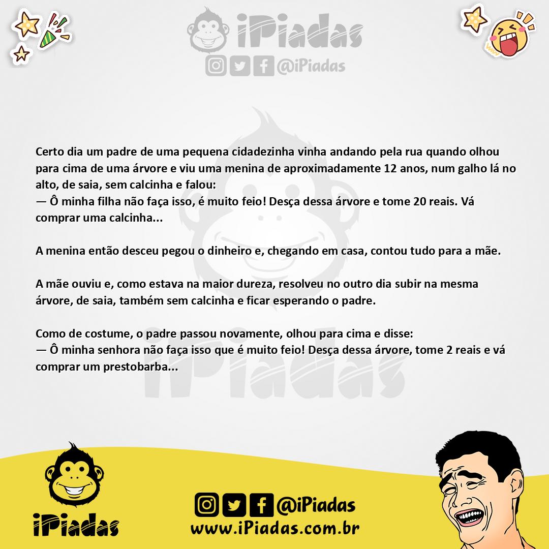 Ilustração da piada A Mulher na Árvore no iPiadas