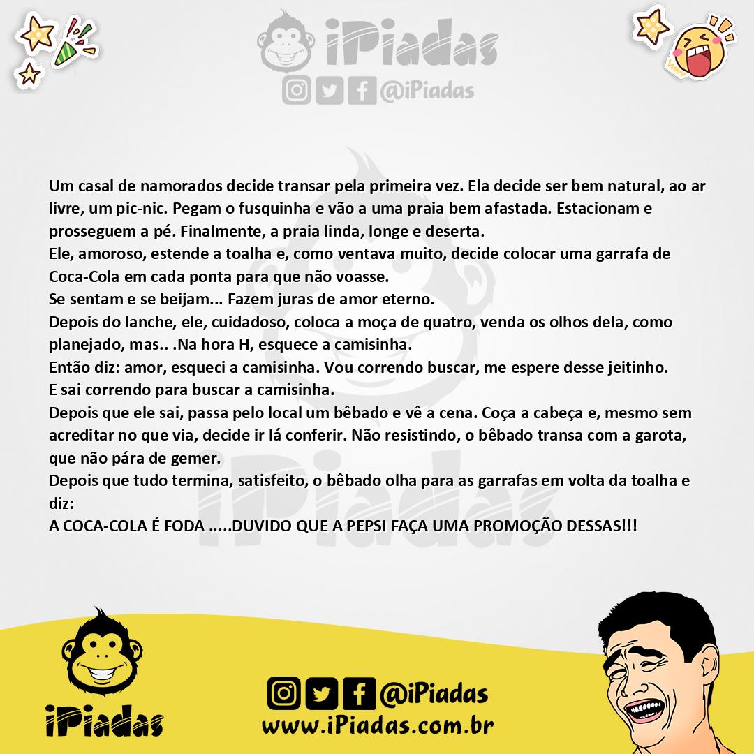 Ilustração da piada A primeira transa no iPiadas