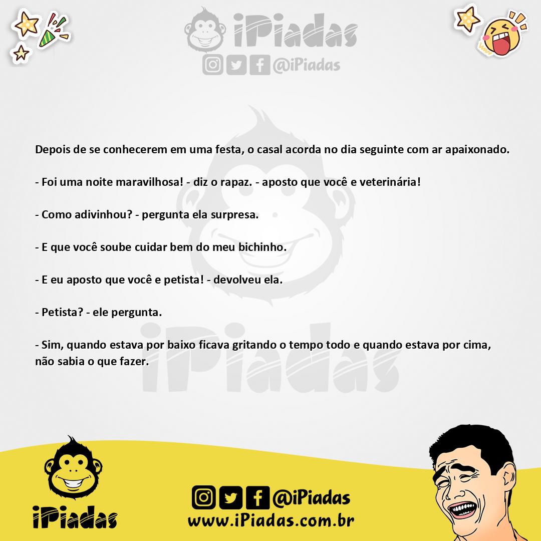 Ilustração da piada A veterinaria e o petista no iPiadas