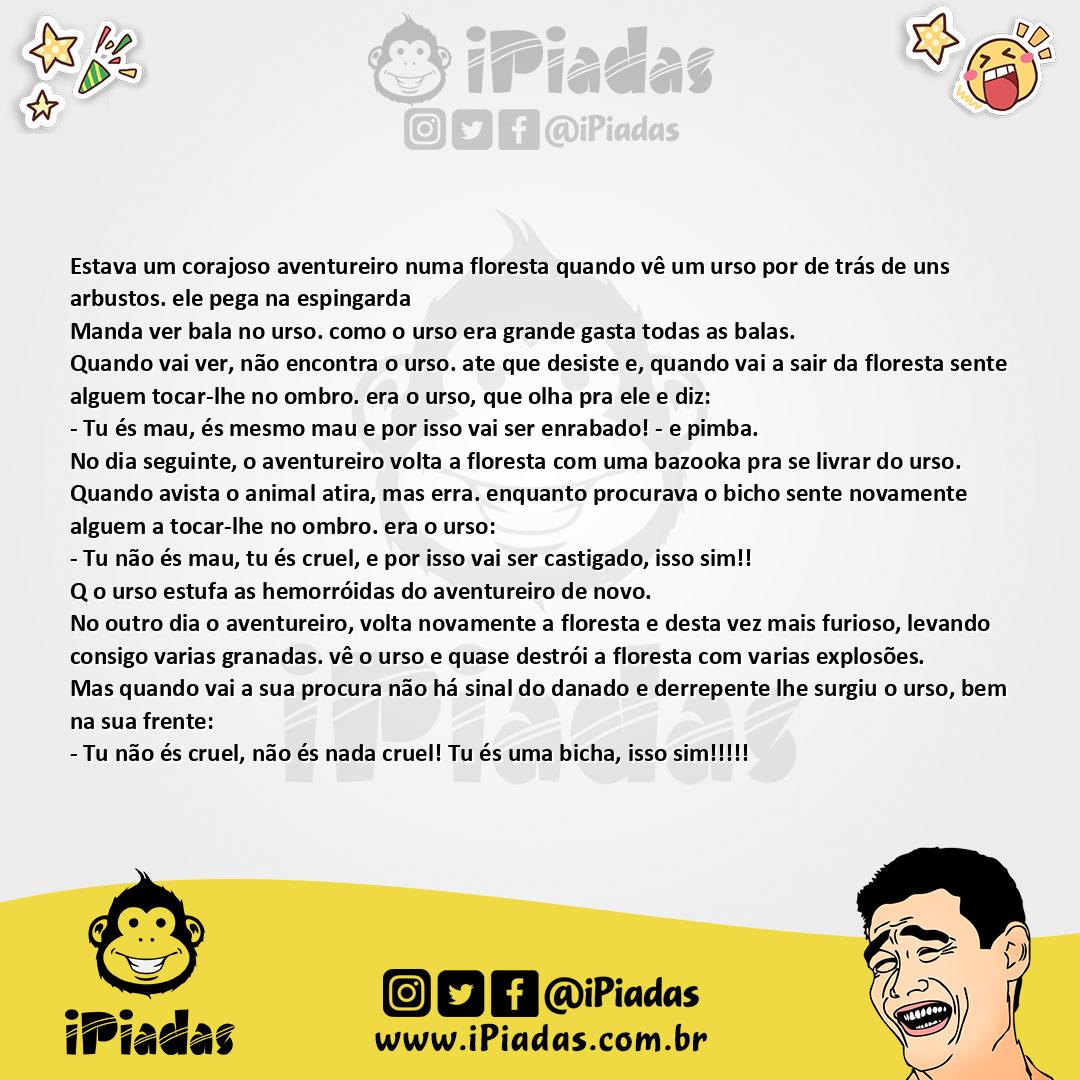 Ilustração da piada Caçador no iPiadas