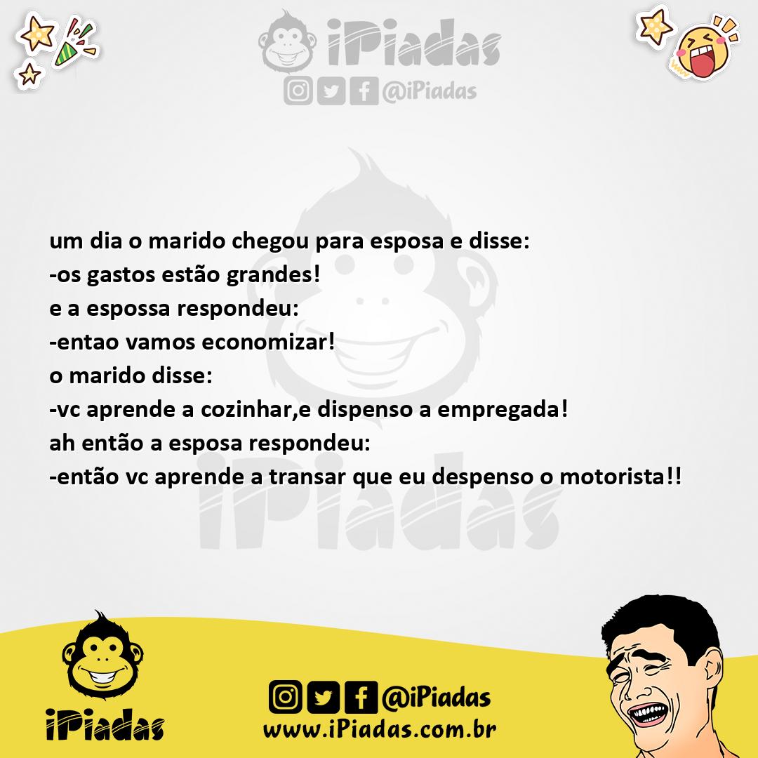 Ilustração da piada Gastos Grandes no iPiadas