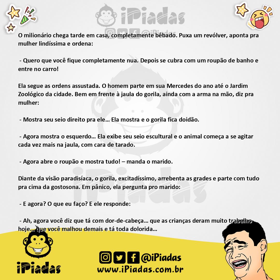 Ilustração da piada Gorila no iPiadas