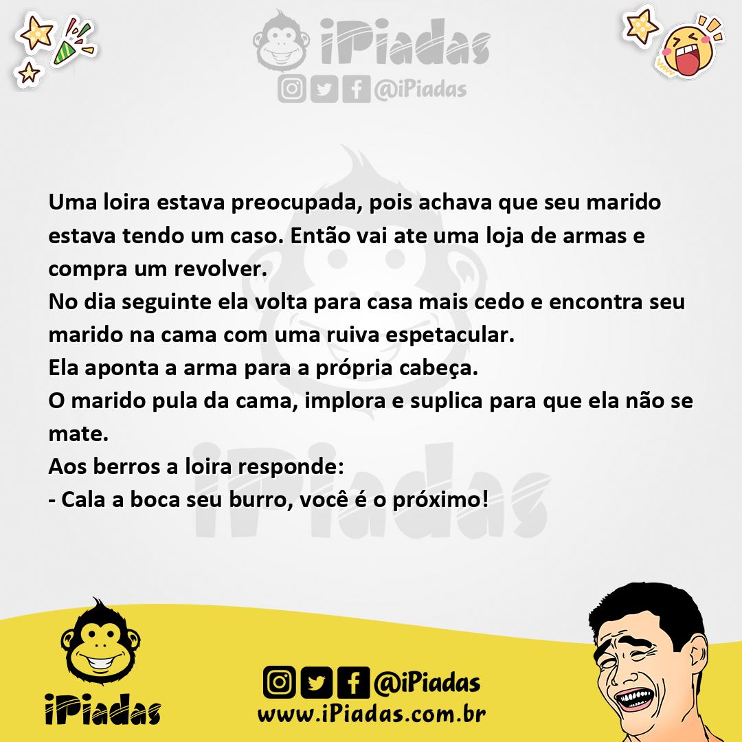 Ilustração da piada Loira assassina no iPiadas