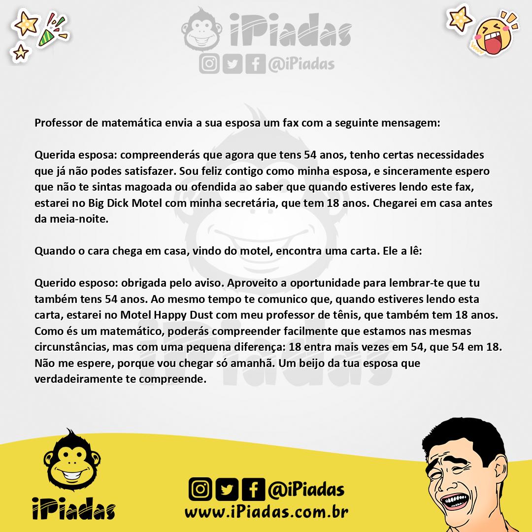 Ilustração da piada Matematicamente falando... no iPiadas