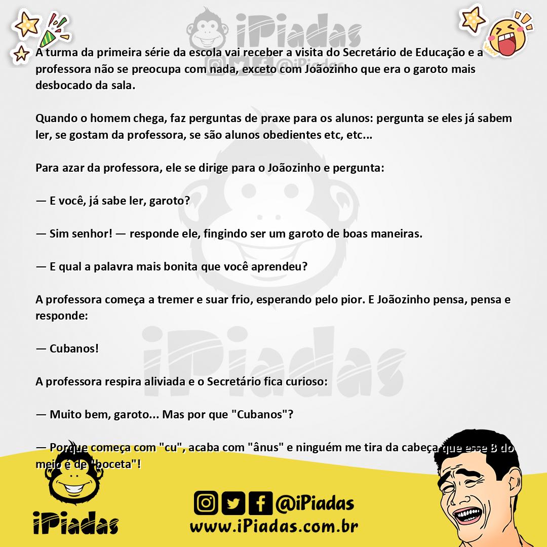 Ilustração da piada Medo do Joãozinho no iPiadas