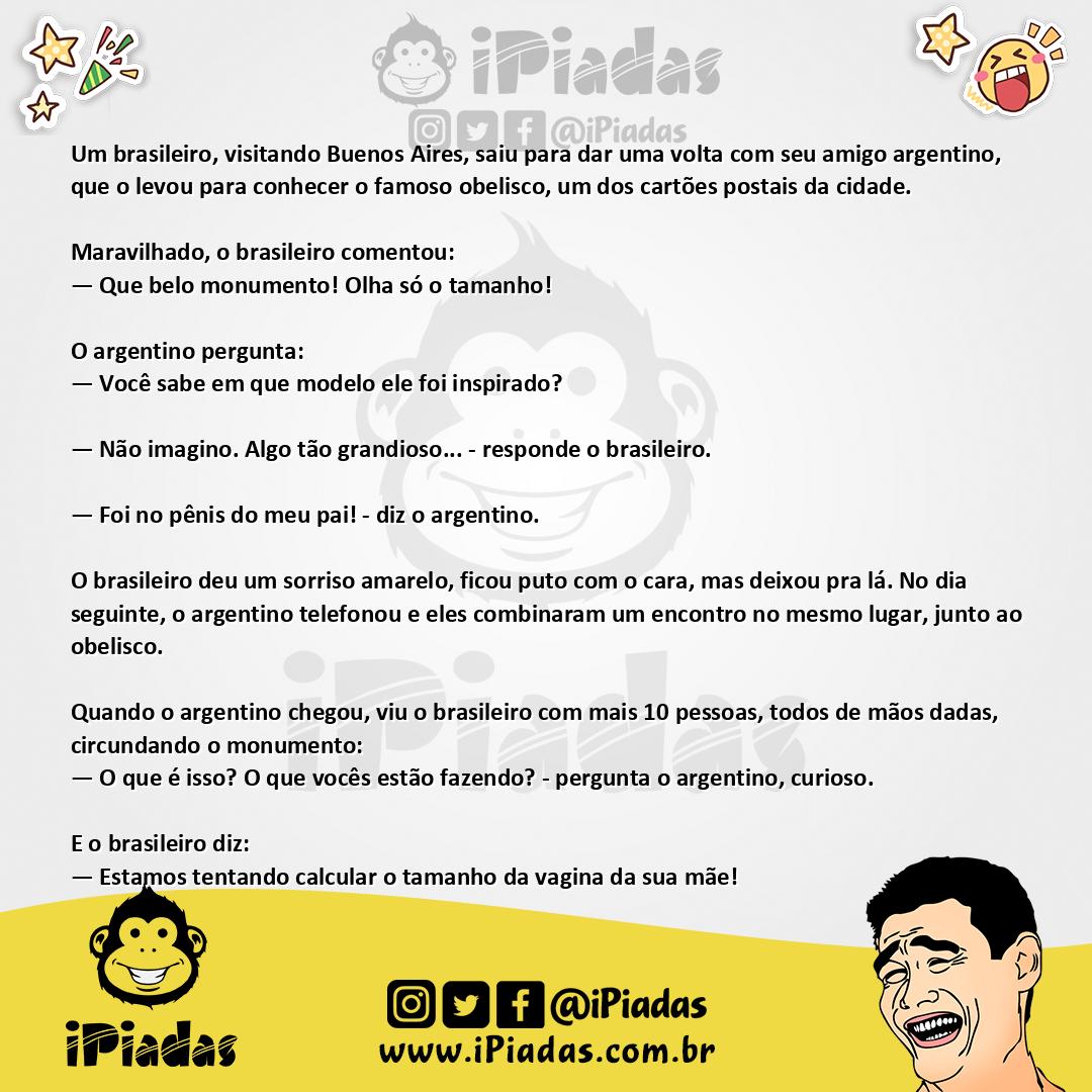 Ilustração da piada Membro Monumental no iPiadas