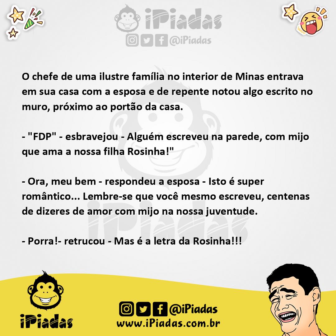 Ilustração da piada Mensagem de Amor no iPiadas