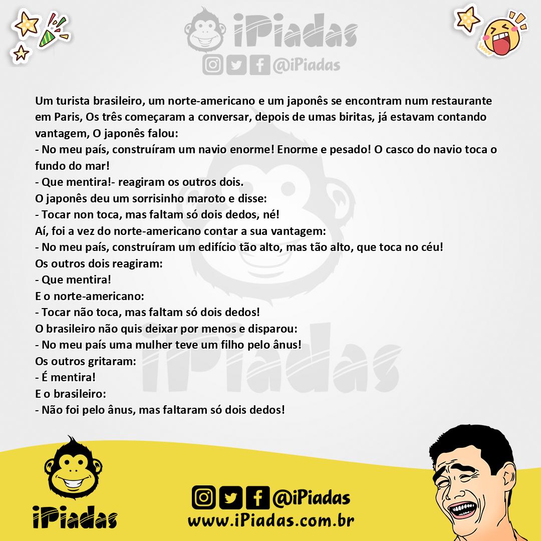 Ilustração da piada Mentiras no iPiadas