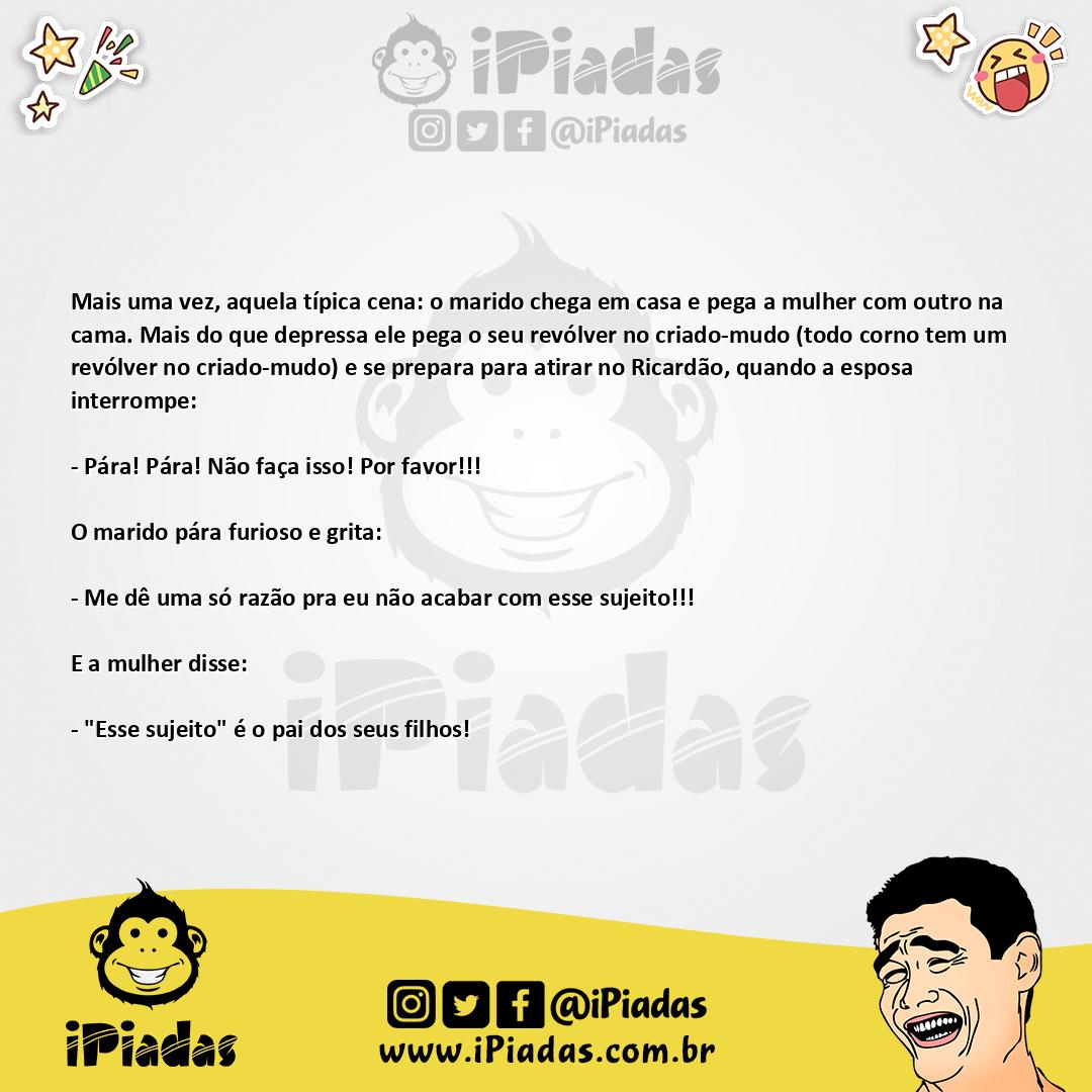 Ilustração da piada Motivo Justo no iPiadas
