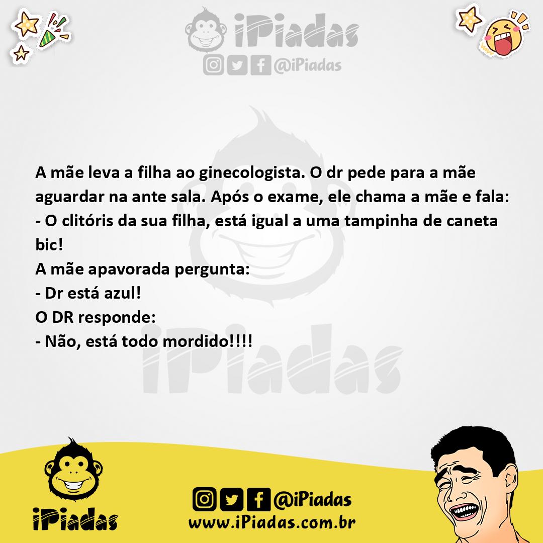 Ilustração da piada No ginicologista no iPiadas