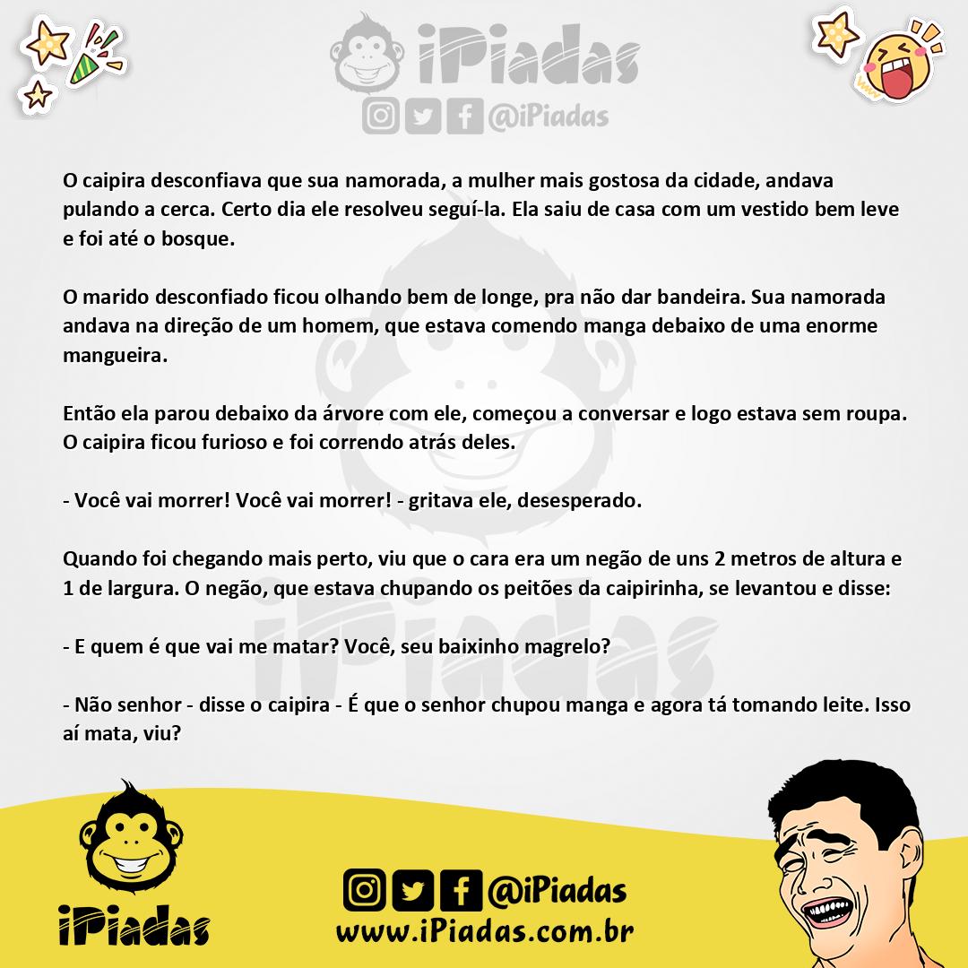 Ilustração da piada O Caipira Chifrado no iPiadas