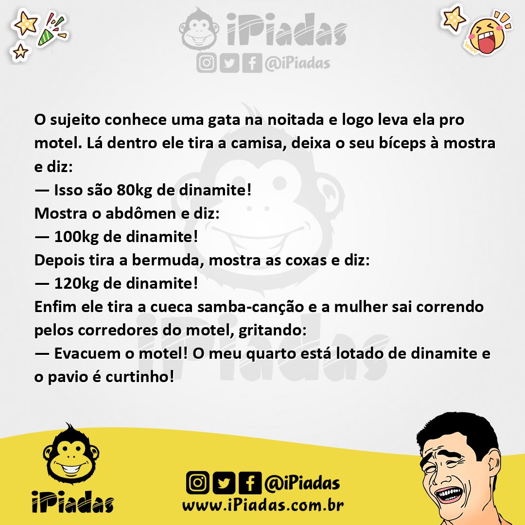 Ilustração da piada O Homem-Dinamite no iPiadas