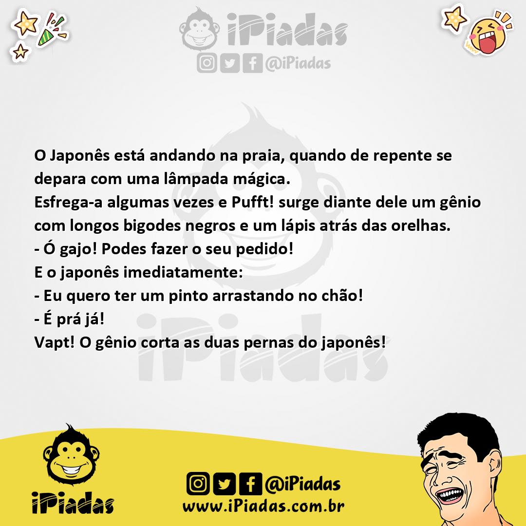 Ilustração da piada O japa na praia no iPiadas