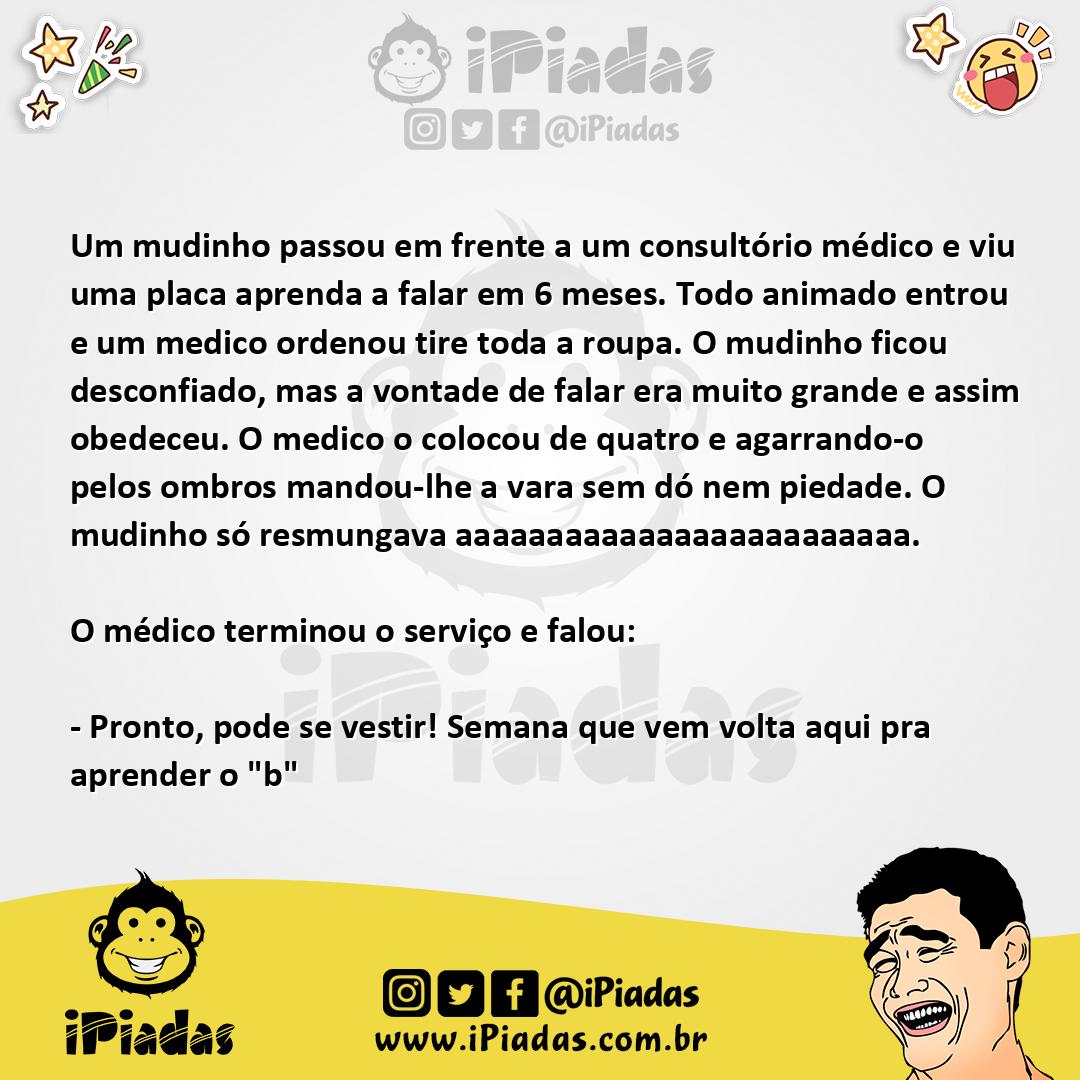 Ilustração da piada O Mudinho no iPiadas