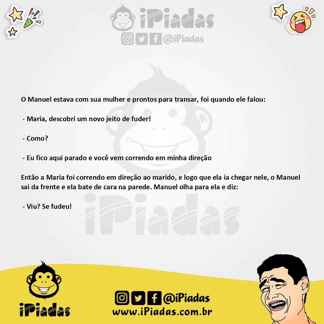 Ilustração da piada O novo modo de fuder no iPiadas