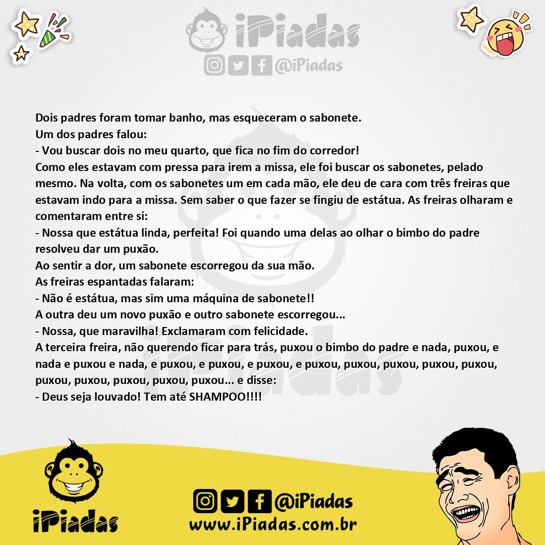 Ilustração da piada Padre Sabonetes e Freiras no iPiadas