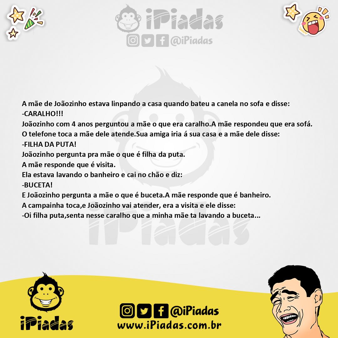 Ilustração da piada Palavrões no iPiadas