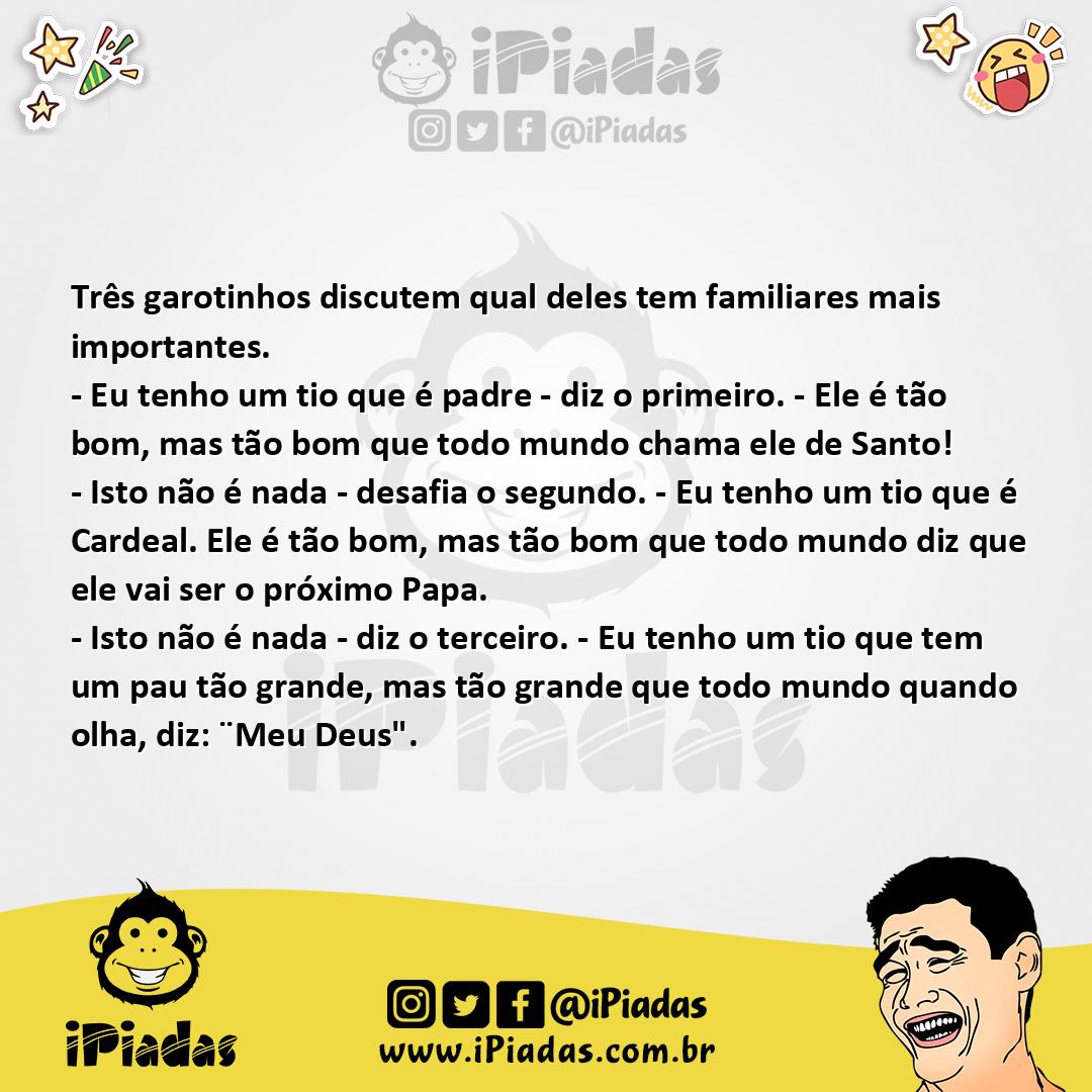 Ilustração da piada Parente Importante no iPiadas