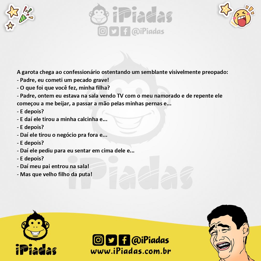 Ilustração da piada Pecado... gravee! no iPiadas