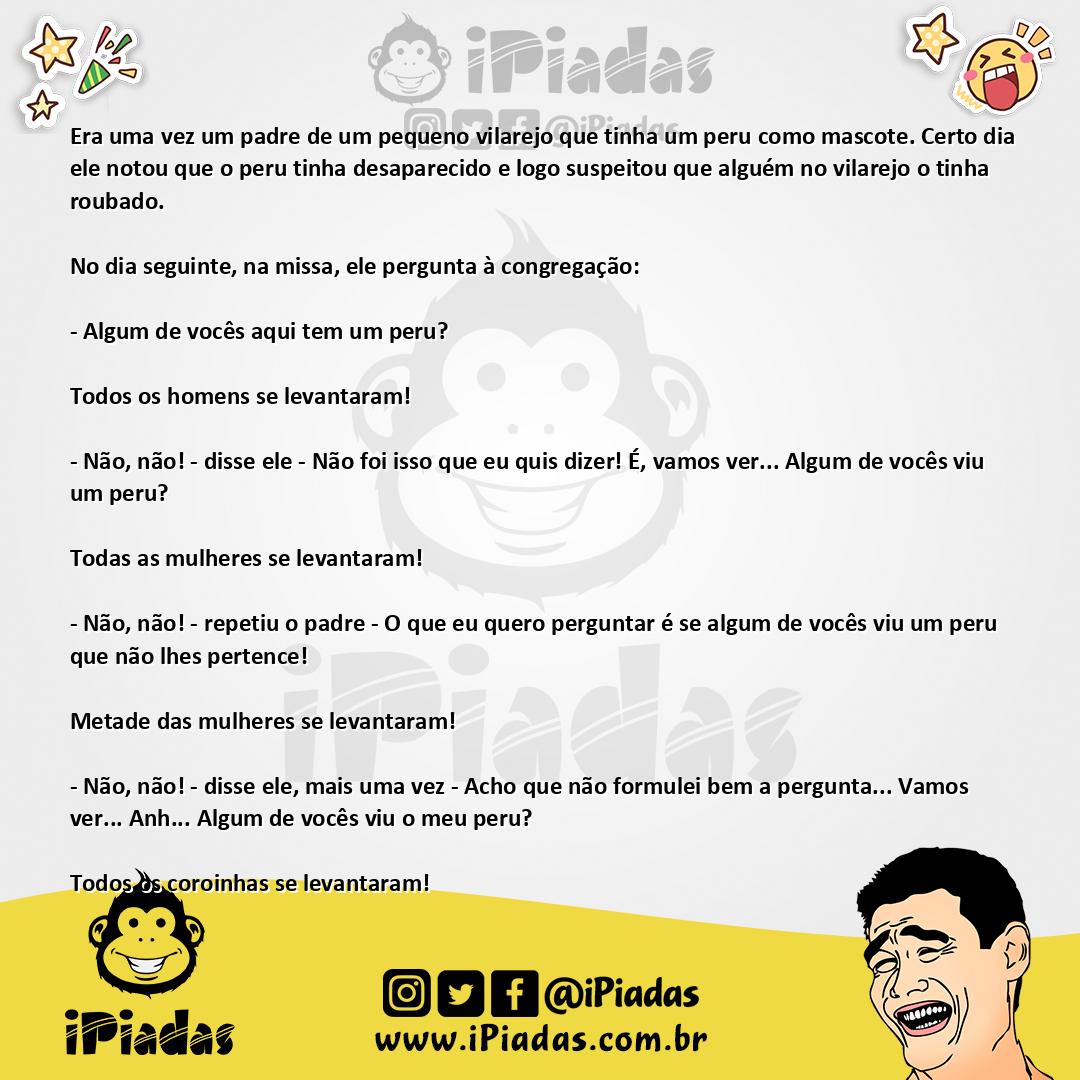 Ilustração da piada Peru Do Padre no iPiadas