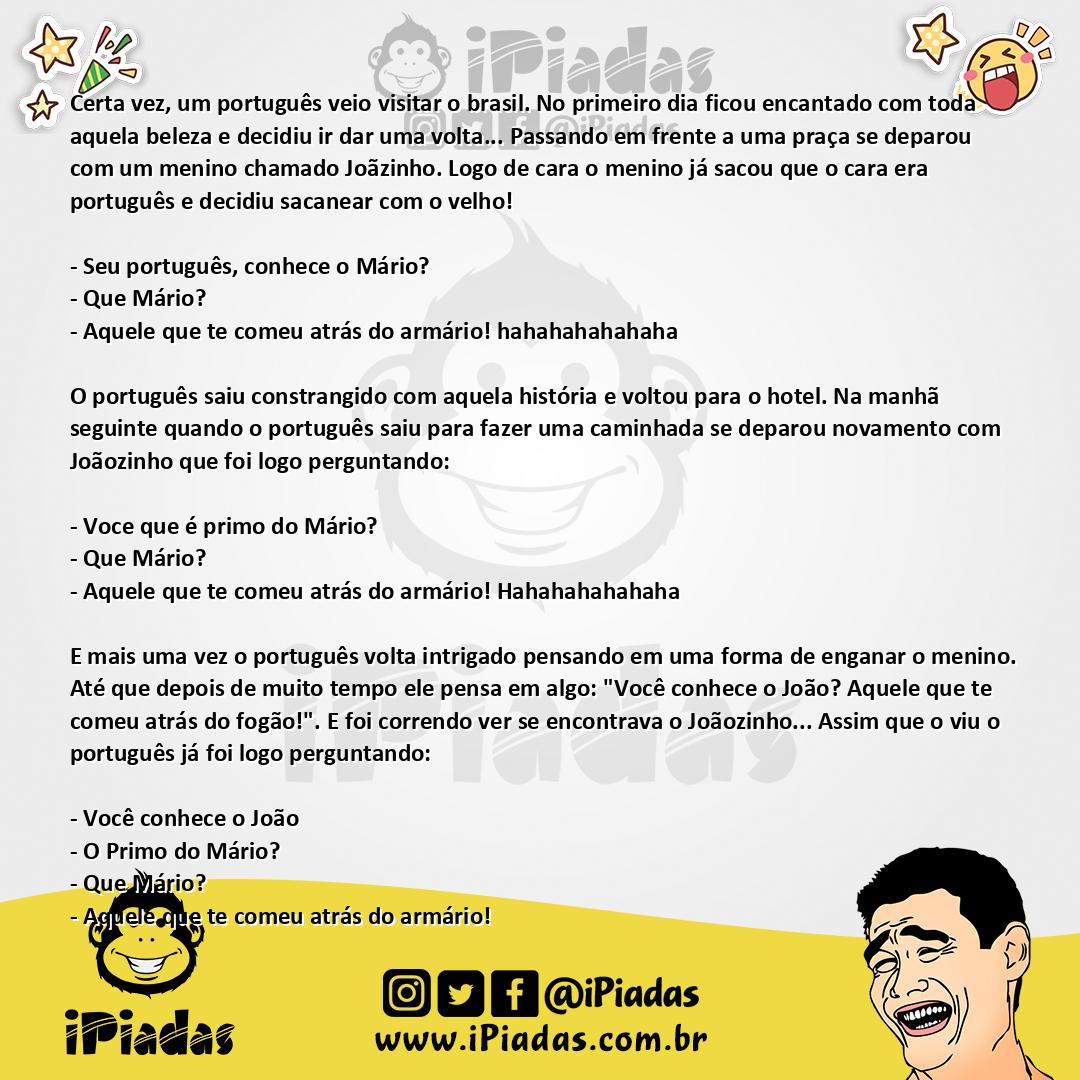 Ilustração da piada Português e Joãozinho no iPiadas