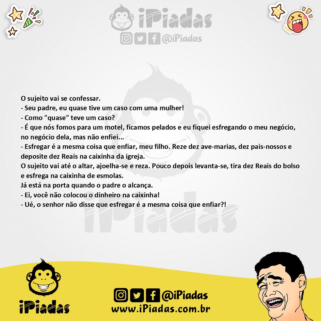 Ilustração da piada Quase Pecado no iPiadas