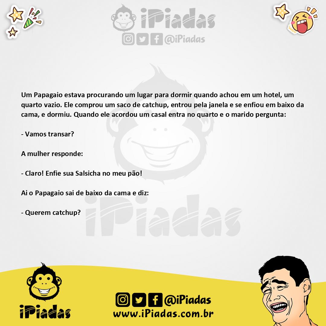 Ilustração da piada Querem catchup? no iPiadas