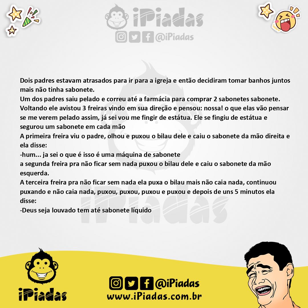 Ilustração da piada Sabonete líquido no iPiadas