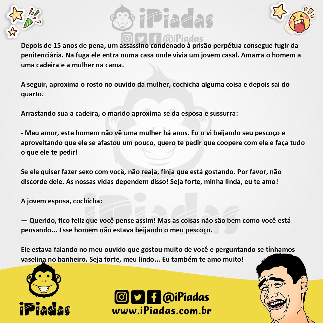 Ilustração da piada Saindo da Prisão no iPiadas