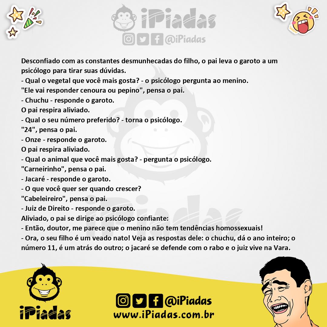 Ilustração da piada Teste de Viadeza no iPiadas