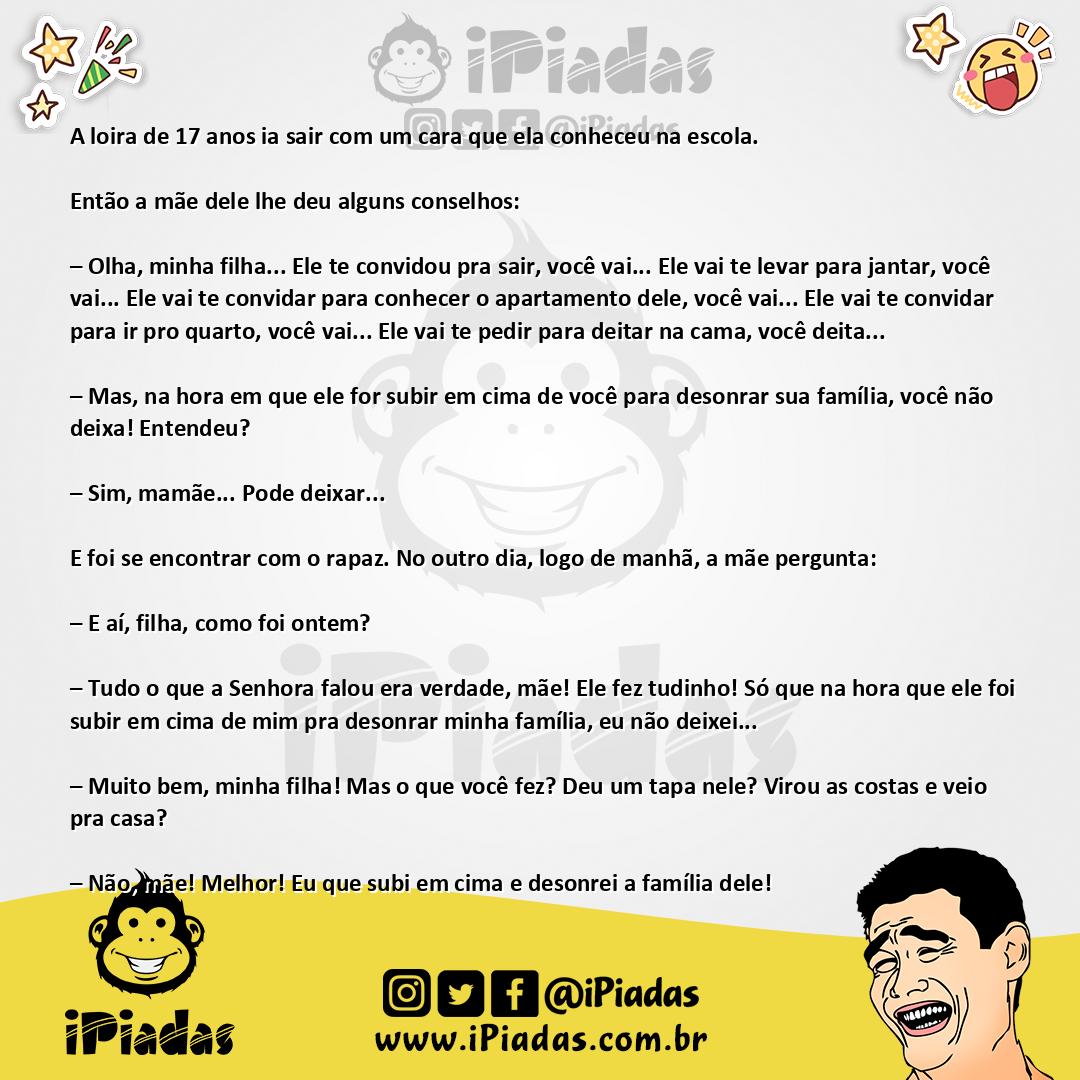 Ilustração da piada Uma Loira de Família no iPiadas
