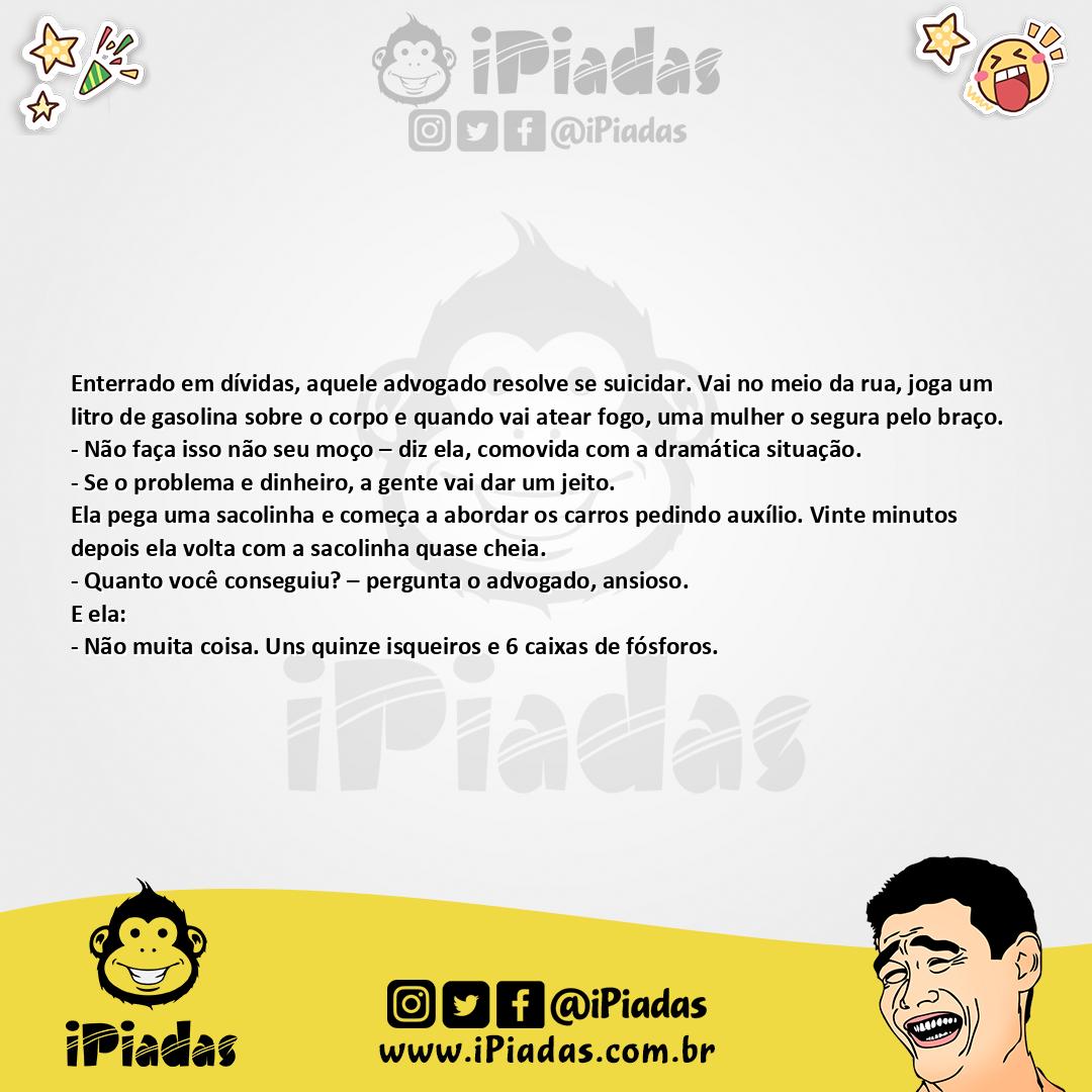 Ilustração da piada Advogado Resolve se Suicidar no iPiadas